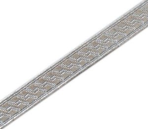 Nouveau style de ruban tressé en jacquard à chevrons argenté pour uniformes et récompenses cérémonielles - Product Image 1