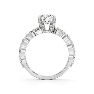 Oval Cut Diamond Engagement <b>Ring</b> Women's White Gold Classic Prong Center Stone - Product Image 4