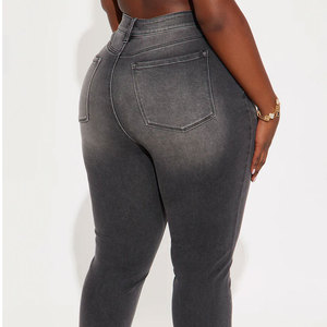 Wholesale Custom Women <b>Stretch</b> High Waist <b>Denim</b> Pants Top Quality Customized Design Printed Women <b>Denim</b> Pants In Low Moq - Product Image 5