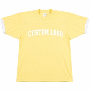 เสื้อยืดพรีเมียมสั่งทำพิเศษ สีเหลืองเนย สไตล์ลำลอง คอกลม แขนสั้น เสื้อผ้าขายส่ง - Product Image 1