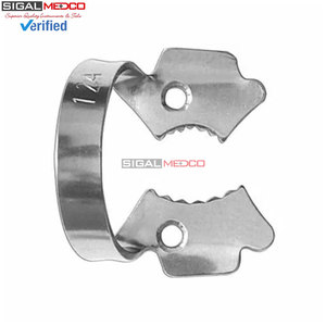 Pinza de dique de goma endodóntica, instrumento dental manual para aislamiento dental y tratamiento de conducto radicular, acero inoxidable alemán - Product Image 3