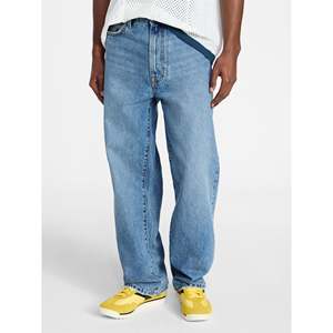 Jeans en denim 14 oz avec logo personnalisé OEM, nouveau design, tissu 100% coton, coupe ample, jeans baggy, coupe oversize, streetwear, mode hip-hop - Product Image 3