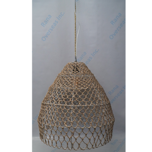 Lámpara Colgante de Ratán Estilo Bohemio Moderno, Hecha a Mano con Mimbre y Hierba Marina, Alimentación CA, Clasificación IP20, Ecológica - Product Image 3