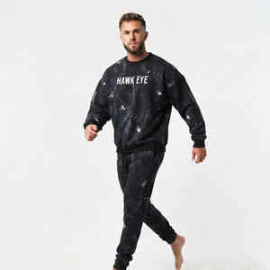 ชุดวอร์มผู้ชายแบบหนา แขนยาว คอกลม เสื้อและกางเกงขายส่ง รับสกรีนโลโก้ตามแบบ - Product Image 3