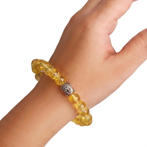 High quality Citrine Buddha Bracelet Gemstone Bead Bracelet Fashion Charm Jewelry for Men Women for Energy Meditation Gift - Product Image 4
