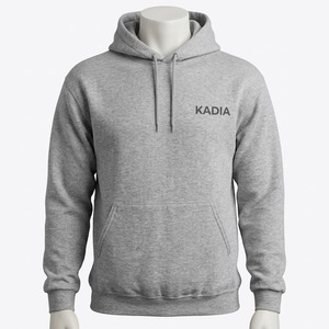 เสื้อฮู้ดผู้ชายผ้าฝ้าย 100% สกรีนโลโก้ตามสั่งสำหรับ OEM เสื้อกันหนาวถักน้ำหนักมาก สตรีทแวร์ ระบายอากาศได้ดี เป็นมิตรกับสิ่งแวดล้อม - Product Image 5
