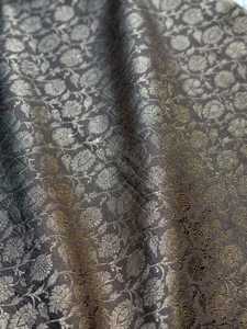 Tissu jacquard floral métallisé avec tissu en cuir synthétique jacquard tissé texturé - Product Image 1