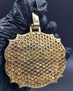 Pendentif personnalisé style Hip Hop plaqué or 18 carats avec nom/logo/lettre, pendentif 3D unique effet goutte d'eau glacé - Product Image 5