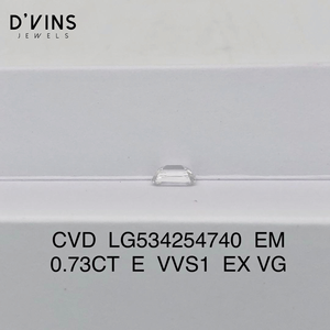 เครื่องประดับเพชรที่มีคุณภาพสูง0.73ct VVS1อีเขียวมรกตตัดใสเต็มแสงห้องแล็บแฟนซีสำหรับการทำเครื่องประดับ - Product Image 3