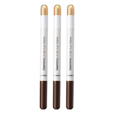 Descuento en el set de 3 sombras de ojos Saem Saemul, tono claro, color único, acabado brillante, Tearful Gold Aegyo-sal - Product Image 1