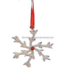 Adorno de copo de nieve Glliter usado comúnmente como decoración de árbol de Navidad o ventana hecha de aluminio de hierro - Product Image 5