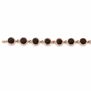 Pulsera de tenis de oro de 18 quilates con ónix negro, joyería de moda clásica de eslabones pulidos para mujer, uso diario, regalo elegante para fiestas - Product Image 2