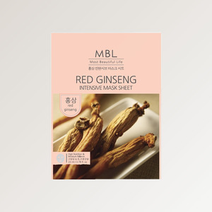 Mascarillas faciales Embiel Hongsam Intensive Mask Sheet, 10 unidades, mascarilla facial coreana para piel de cristal, mascarilla coreana con ginseng. - Product Image 4