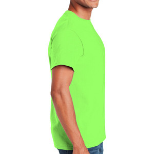 High Street Style 100% Cotton Jersey Men's <b>T</b>-<b>Shirts</b> with Customized Logo Option Color <b>Neon</b> Green - Product Image 5