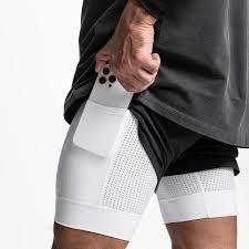 Shorts d'entraînement 2-en-1 haute performance 100 % polyester, maille non tissée unie respirante, édition athlétique décontractée, service OEM - Product Image 3