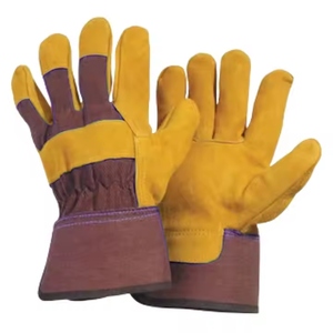 Gants de sécurité industriels en cuir de vachette pleine fleur de qualité supérieure, résistants à l'abrasion, pour travaux lourds et construction - Product Image 3
