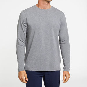 Camisetas de Manga Larga para Hombre, Corte Holgado, Otoño Invierno 2026, Transpirables, de Algodón, Casuales - Product Image 2