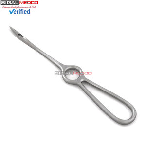 Aguja de Sutura Veterinaria Buhner de Acero Inoxidable Alemán Reutilizable, Longitud Total de 8 Pulgadas, Instrumento Quirúrgico de Alta Resistencia para Animales Grandes - Product Image 6
