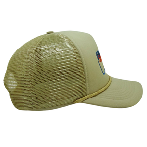 Wholesale Custom Logo High Quality 5 Panel Rope Trucker Hat <b>Vintage</b> Woven Patch Mesh <b>Cap</b> High Quality For Men And Women - Product Image 3