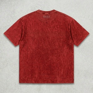 Camiseta de algodón puro de 250g con estampado estilo oscuro, corte holgado, lavado vintage, desgastada, de marca de moda, versátil, transfronteriza - Product Image 2