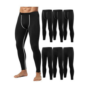 6 Pack Men's <b>Compression</b> Pants Workout Pants Athletic <b>Compression</b> Leggings Running Tights for Men Sport - Product Image 1