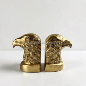 Wabi Sabi Design Metal Sculptural Brass <b>Bookends</b> with Antique Weathered Finish – A Stylish and Sturdy Book Holder for Home - Product Image 2