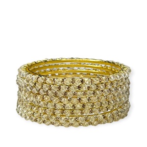 Stylish Fashion Crystal Beaded Gold Plated <b>Bangles</b> Luxury Fashion Indian Jewelry Trendy Wedding Wear for Women Wholesale Price - Product Image 5