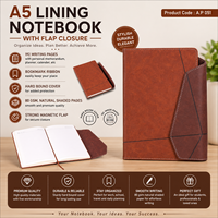 Agenda B5 Daté avec Couverture en PU, Reliure Cousue, Marque-page en Ruban, Porte-stylo, Pages d'écriture 64 GSM, Carnet Calendrier 2026