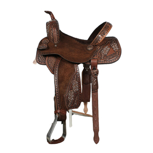 Silla de Montar Premium Personalizable de Cuero Genuino para Carreras de Barriles, Hecha a Mano, Ligera y Cómoda para Rodeo - Product Image 1