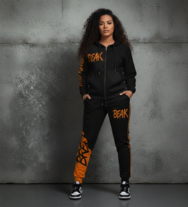 Conjunto de Sudadera Corta con Cremallera y Pantalones de Chándal de Invierno de Alta Calidad para Mujer, Ropa de Diseñador Personalizada, Chándal de Dos Piezas con Cordón - Product Image 4