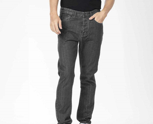 Jean droit coupe classique pour homme, 100 % coton extensible, grande taille, motif Paisley gothique uni - Product Image 4