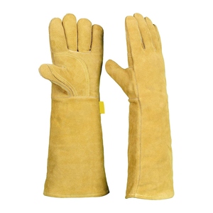Gants de soudage en cuir de vachette pleine fleur, ignifuges, résistants à la chaleur, pour la lutte contre les incendies, nouveau design, logo personnalisé - Product Image 1