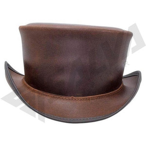 Fashion Horse Ranch Men's Riding High Quality Cowhide Handmade Vintage Cow Leather Cowboy <b>Hat</b> Genuine real Leather Cowboys <b>Hats</b> - Product Image 2