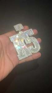 Emerald Cut Lab Grown Diamond <b>Letter</b> Pendant Wholesale VVS1 Layered 2 Initials 925 Silver Chunky Custom <b>Letter</b> Alphabet Jewelry - Product Image 3