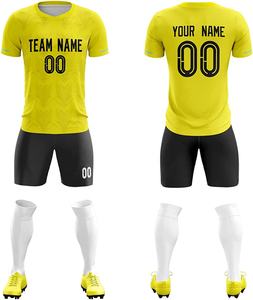 Juego de uniformes de fútbol totalmente sublimado para adultos unisex 100% poliéster nombres de equipos personalizados y ropa de equipo deportivo personalizada - Product Image 1