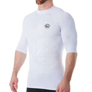 Chemises de compression pour hommes personnalisées en gros avec logo, manches courtes, respirantes, légères, grandes tailles, vêtements de sport en Spandex/Polyester - Product Image 3