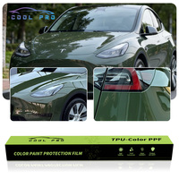 Films de protection de voiture vert mat photochromiques, vinyle décoratif résistant aux UV pour changement de couleur et teinture