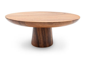 Support à gâteau en bois de Suar, support à fruits en bois d'acacia, 30 cm x 26 cm, fait main, qualité alimentaire, présentoir à desserts, Indonésie - Product Image 3