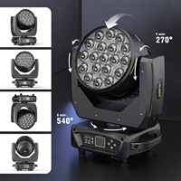 U`King 19X10 RGBW 4-en-1 Zoom Wash LED Moving Head Light DMX Projecteur de Scène pour DJ, Discothèque, Fête, Mariage, Spectacle
