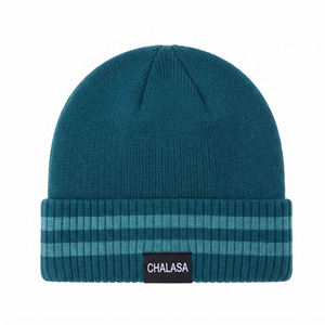 Best Selling 100% <b>Wool</b> Casual Drip Knit Jacquard Custom <b>Beanie</b> for Women & Men with Embroidery Logo - Product Image 6