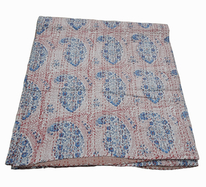 Cotton Quilt Floral Pattern Classic Design All-Season Home Use Folded Style <b>Hand</b> Wash Pigment Printing - Product Image 4
