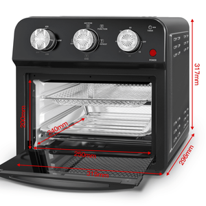 Forno per Pizza e Pane con Circolazione d'Aria a 360 Gradi, 1500W, Doppia Porta Francese, Capacità 12,5 Quarti, Funzione Friggitrice ad Aria - Product Image 2