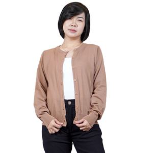 Cárdigan de punto Sandra con cuello redondo cómodo, ropa informal de verano transpirable de Material Premium, versátil para cualquier ocasión - Product Image 3