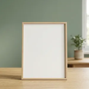 Cadre photo rectangulaire moderne simple en bois véritable fait main, écologique, durable, taille personnalisée, logo, pour table ou mur - Product Image 5