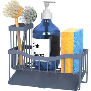 Organizzatore per Lavello in Acciaio Inox con Porta Spugna e Spazzola, Antiruggine, per Organizzazione Cucina - Product Image 5