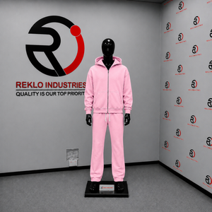 Conjunto de chándal rosa bebé personalizado para hombre, sudadera con capucha y pantalones jogger, venta al por mayor, ropa deportiva de forro polar lisa, ropa casual de calle en oferta - Product Image 3