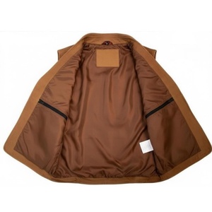 Chaleco Utilitario de Cuero Desgastado Color Bronceado para Hombre, Chaleco de Cuero Vacuno Vintage con Múltiples Bolsillos, Estilo Motero y de Viaje - Product Image 4
