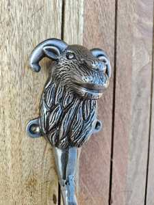Vintage Style Sheep Head Single <b>Wall</b> Hook Rustic Metal Animal Decorative <b>Key</b> Towel <b>Rack</b> Heavy Duty <b>Wall</b> Mounted Hat Hook - Product Image 6