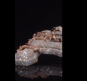 Pendentifs et breloques élégants pour femmes, style hip-hop glacé, en diamant moissanite de laboratoire taille brillant, plaqué or 14 carats, personnalisables, collection 2021 - Product Image 4