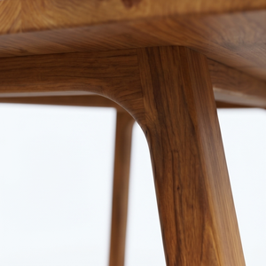 Modern Handcrafted <b>Solid</b> Teak <b>Wood</b> Dining Table Minimalist Rectangle Kitchen Furniture Eco Friendly Sustainable Wooden <b>Desk</b> - Product Image 4